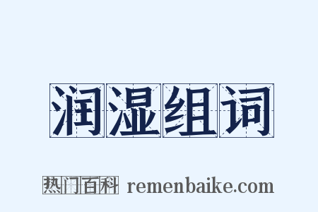 润湿组词是什么意思的图片